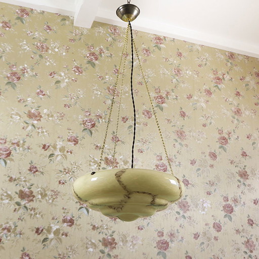 Grande lampe à écailles Art Déco