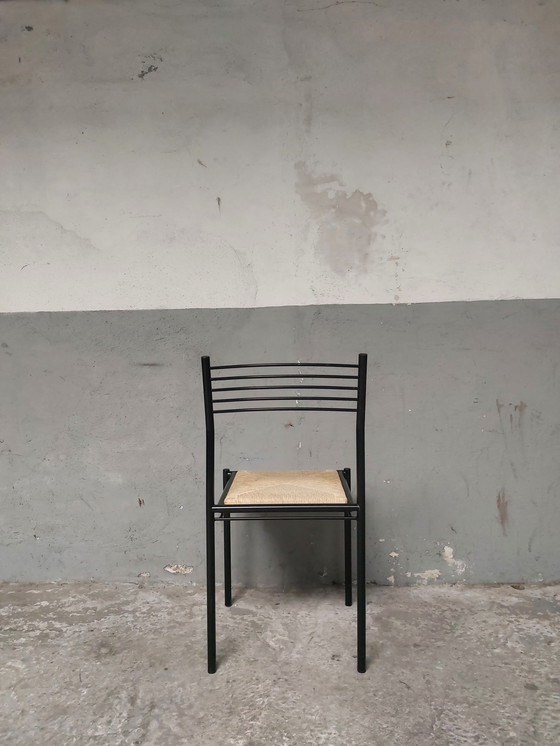 Image 1 of 4 x Sillas de mimbre y metal de los años 80