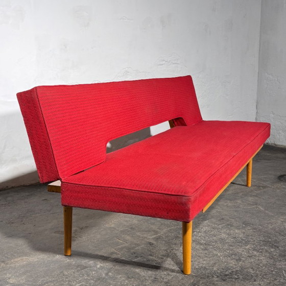 Navratil slaapbank, jaren 60 – 3-5 zitsbanken, Textile, Wood (photo 9 of 14)