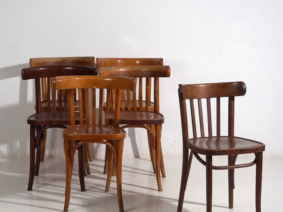 Sedie da bistrò antiche (c.1920). Set di 6 pezzi #1 – Sedie da pranzo (photo 2 of 40)