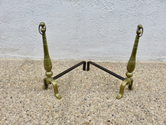 Image 1 of Par de morillos, estilo neoclásico, de bronce macizo, Francia, años 20-30.