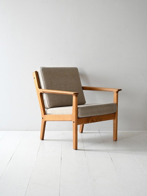Dänischer Vintage-Sessel Hans Wegner GE265 mit fester Rückenlehne