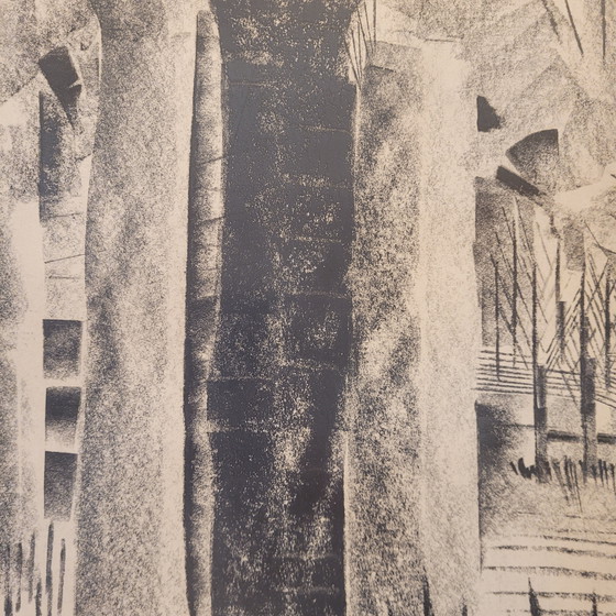 Image 1 of Dibujo A Carboncillo Sobre Papel “Bosque”, Joan Granados Llimona, 1977- España