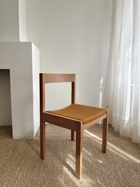 Image 1 of Set di 4 sedie da pranzo in rovere, di Gerard Geytenbeek per AZS, anni '60, firmate.