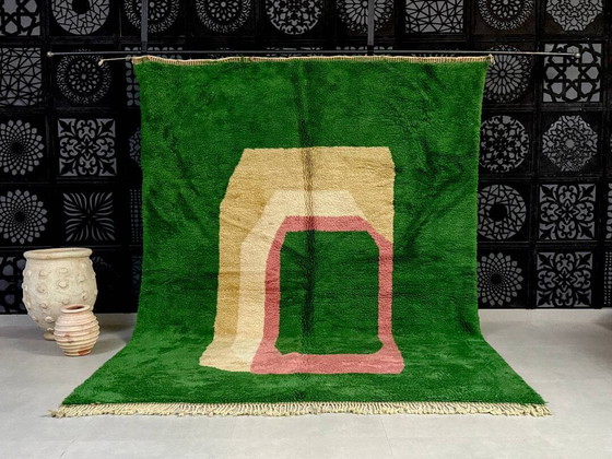 Alfombra marroquí verde a medida 2.5/1.6 – Wool, Cotton, Modern (photo 11 of 11)