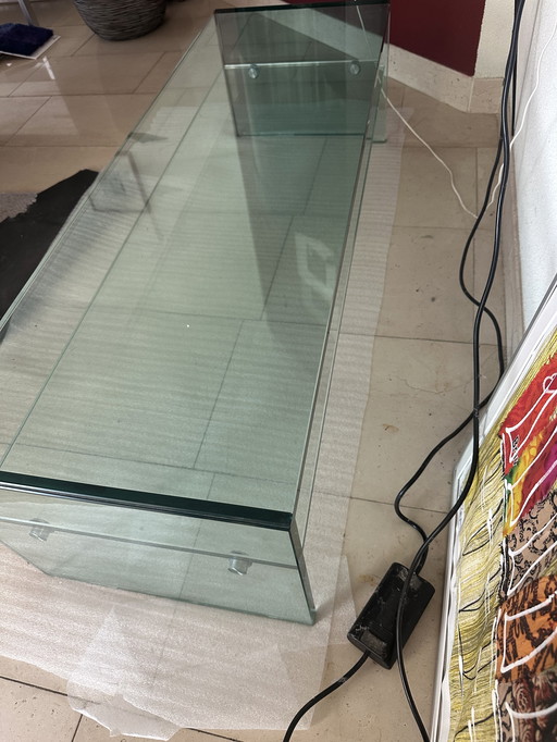 Sidetable S6 helder glas  110 x 37 x 30