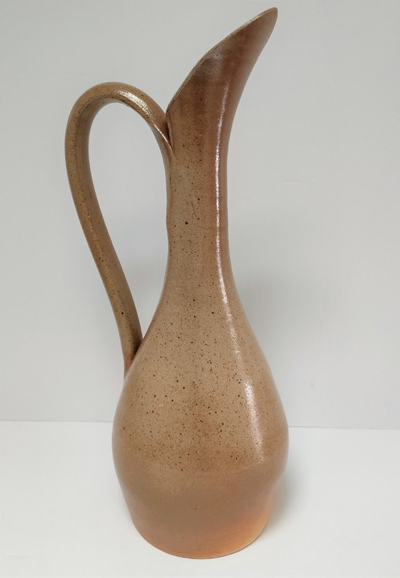 Image 1 of Pyriet aardewerken kan, jaren 70, hoogte 40,5 cm