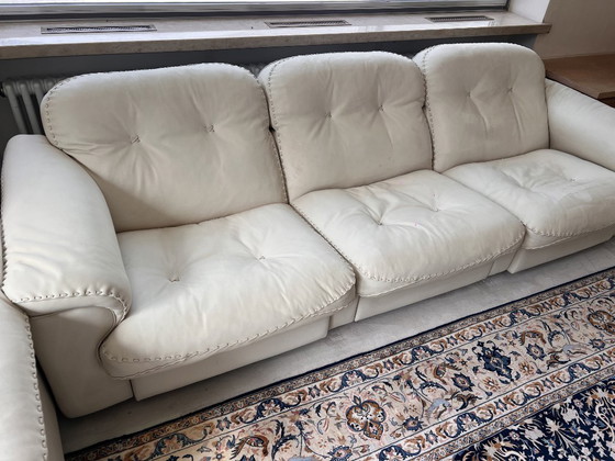 Canapé trois places De Sede 101 + deux fauteuils en cuir de buffle – Canapés 3 places, Leather (photo 2 of 5)