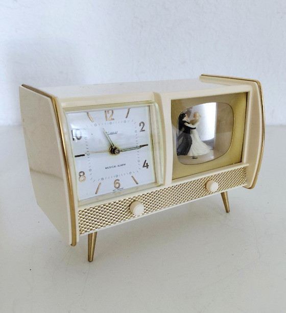 Image 1 of Goldbuhl/Richter KG fifties alarm clock with music box