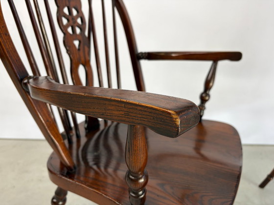 Mooie Engelse Windsor stijl eetkamerstoelen, set van 4 – Wood (photo 3 of 10)