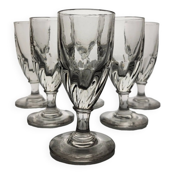 6 bicchieri da vino/assenzio del XIX secolo – Bicchieri e caraffe, Cristallo, Vetro (photo 2 of 9)