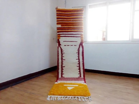 Tappeto runner - stile intrecciato a mano dal Marocco - 296 x 70 cm – Tappeti, Wool, Cotton, Modern (photo 6 of 7)