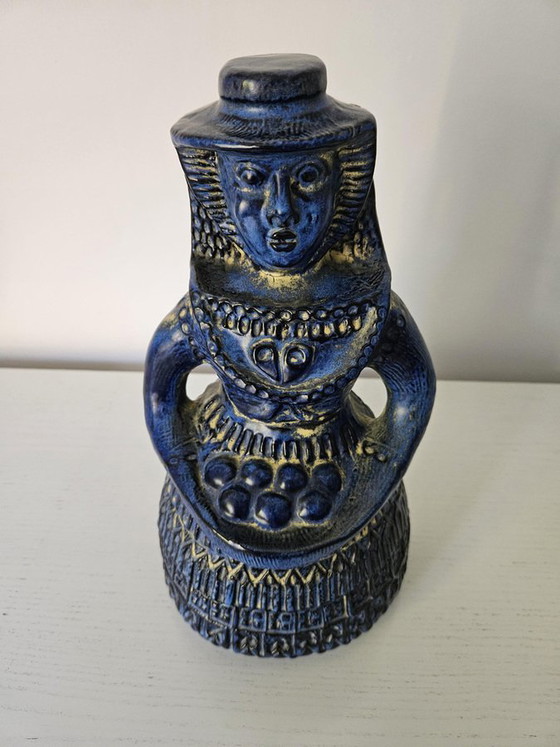 Blaue Frau mit Obstkorb Figur von Bay Keramik, Deutschland, 1960er Jahre – Dekorative Objekte, Ceramic (photo 10 of 13)