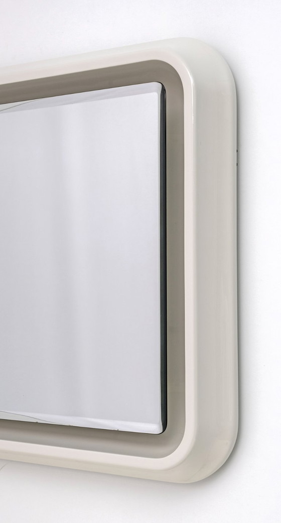 Image 1 of Mid-Century Modern Italian Neon Backlit Mirror, 1970s