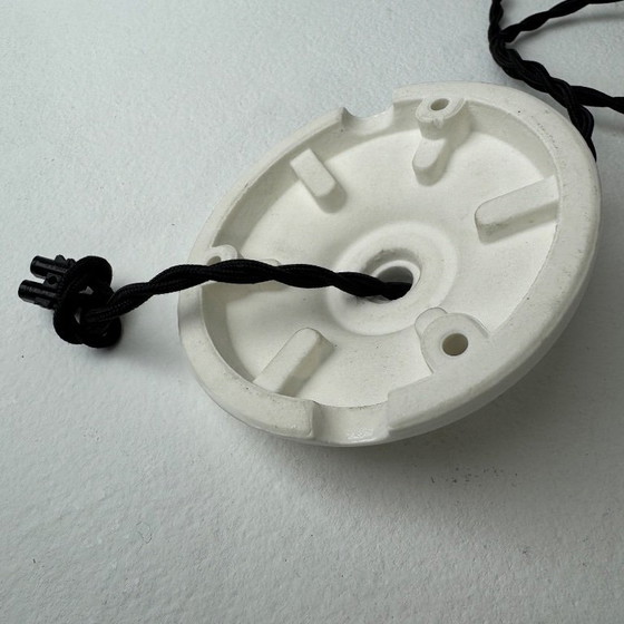 Image 1 of Vintage 30cm Opaline Glass Pendant Light