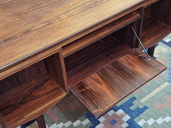 Image 1 of Rosewood Mid Century Double Sided Desk by J Svenstrup, Denmark 1960s
