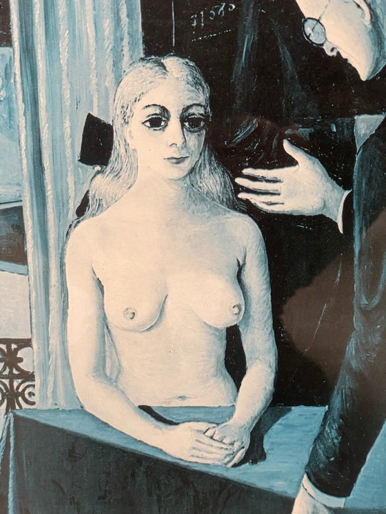 Image 1 of Estampe de Paul Delvaux encadrée