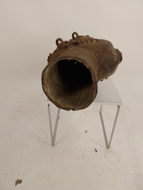 Image 1 of 1 statua africana in bronzo, Benin (Nigeria), alta 82 cm.