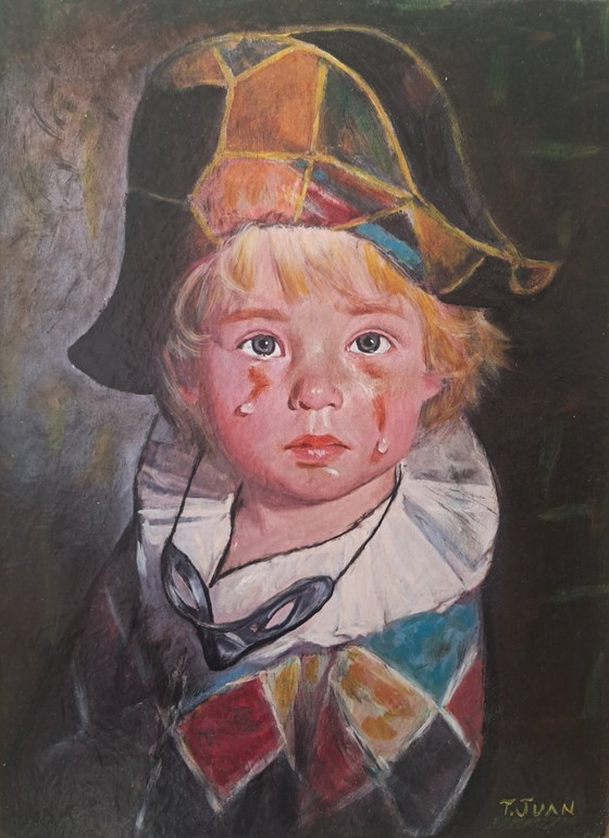 Image 1 of T.JUAN - Harlequin - Artist's painting