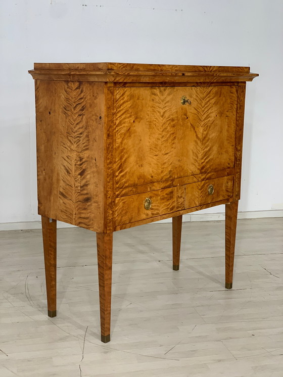 Image 1 of Biedermeier secretaire schrijfkast ladekast rond 1830