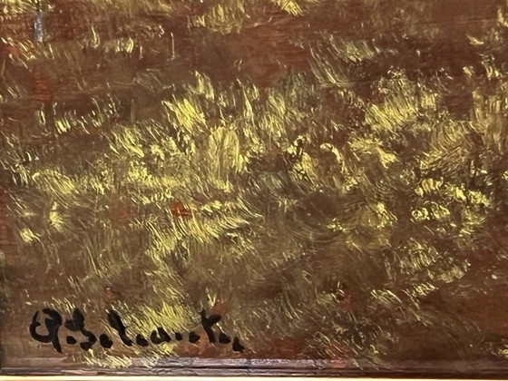 Paul Schouten (1860–1922). Peinture originale signée « Moutons ». Huile sur panneau. – Peintures et dessins (photo 4 of 7)