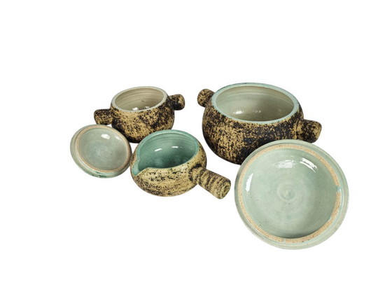 Image 1 of Pieter Groeneveldt – Forta-Modell – 1 Schüssel – 2 Kochtöpfe – Birkenrinde – 1960er Jahre