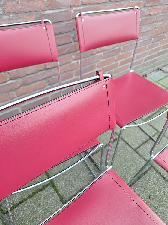 Image 1 of 6 Italian design chairs in the style of Giandomenico Berlotti