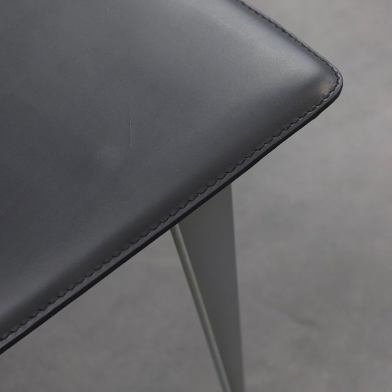 Set of 4 T38 Dining Chairs by Studio Archirivolto for Fasem, Italy, 1980s – Leather (photo 8 of 9)