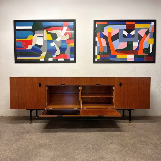 Image 1 of Aparador de teca de Paul Geoffroy, 1950