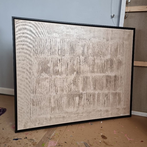 Frances Eckhardt - œuvre d'art minimaliste peinture abstraite moderne 80x100