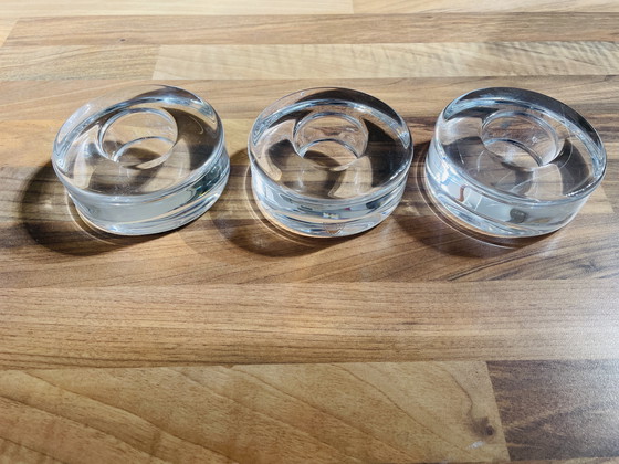Image 1 of Orrefors Puck 3 x Portacandele Tealight