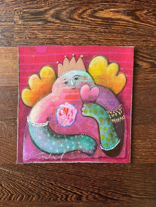 Signed work in mixed media Sabine Tuchel