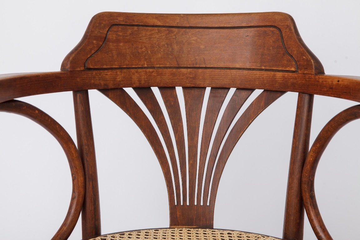 Vintage Bentwood Chair by Fischel Austria 1940s-1950s | Restored