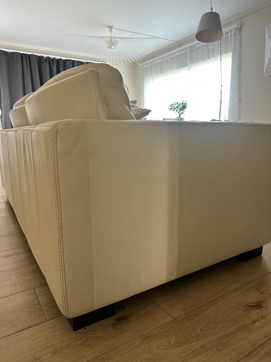 Image 1 of Sofalux design witte leren bank