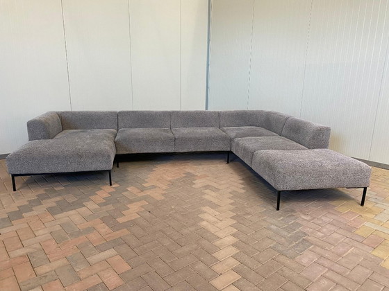 Image 1 of Montel Sofá en U grande de tela gris
