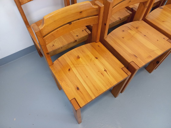 Image 1 of Set di 8 sedie scandinave vintage di Ilmari Tapiovaara per Asko in pino degli anni &#39;70