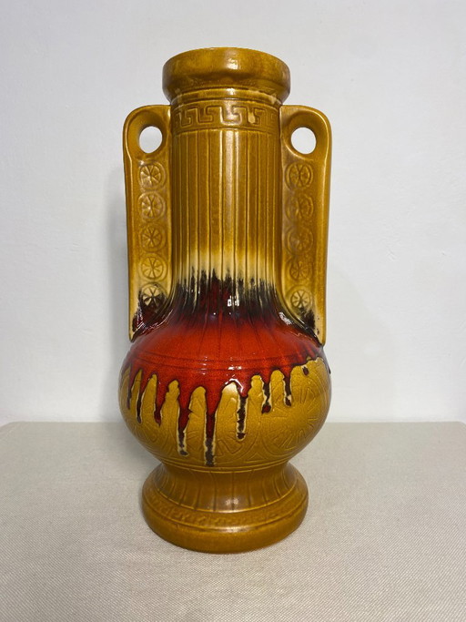 Vintage KIL Liboje Fat Lava Bodenvase, Jugoslawien, 1970er Jahre