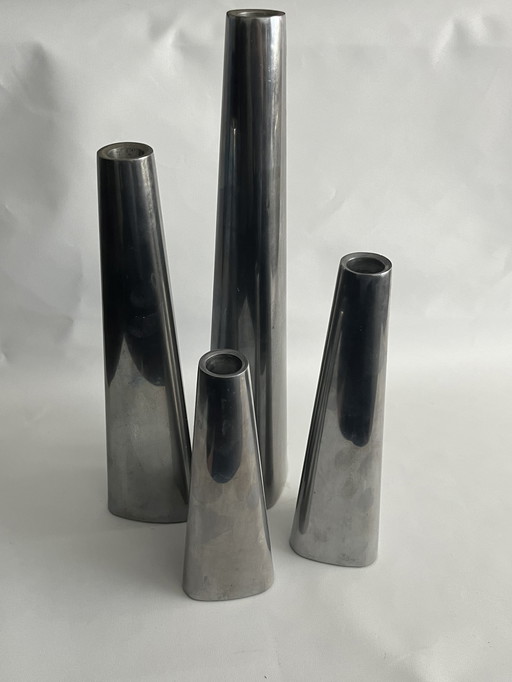 Set of 4 vintage IKEA Rënos candlesticks, design Ehlén Johansson
