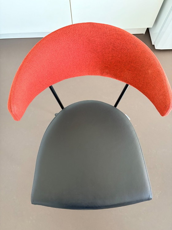 4 Design Eetkamerstoelen Slice - Bree's New World – Leer, Metaal (photo 4 of 5)