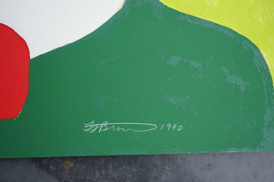 Image 1 of Frederick James Brown 'Jules' 1990, grande serigrafia firmata