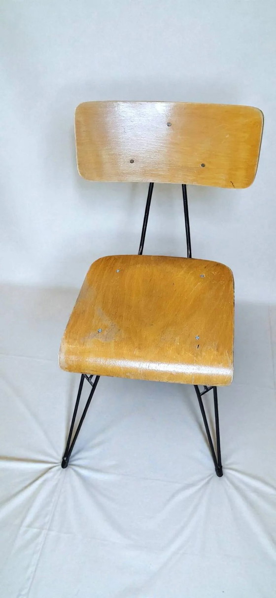 Stuhl, 1950 – Esszimmerstühle, Wood, Metal, Vintage (photo 8 of 8)