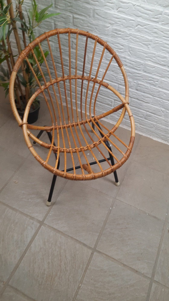 Image 1 of Poltrona vintage in rattan Rohe Noordwolde