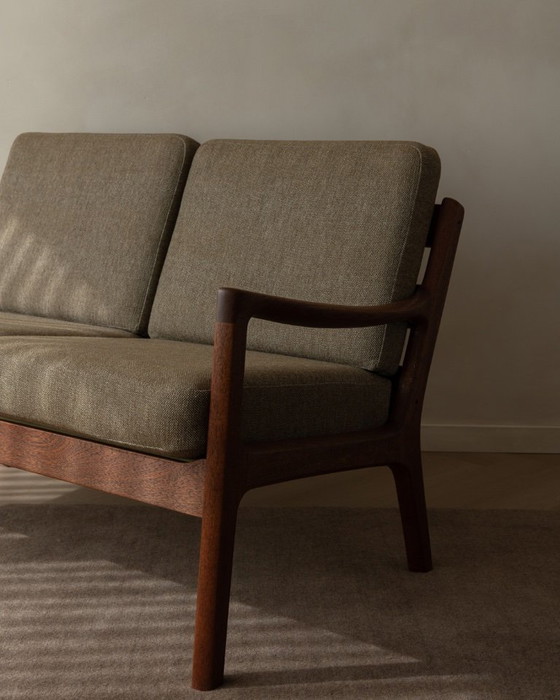 Image 1 of Vintage Senator tweezitsbank van Ole Wanscher voor Cado | Frame van Deens teakhout | Originele bekleding | Jaren 60