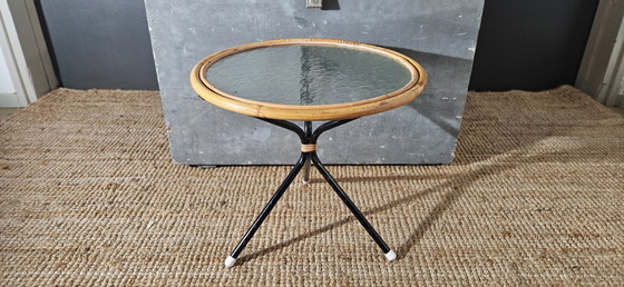 Image 1 of Rohé Noordwolde side table – rattan – 1950s/60s