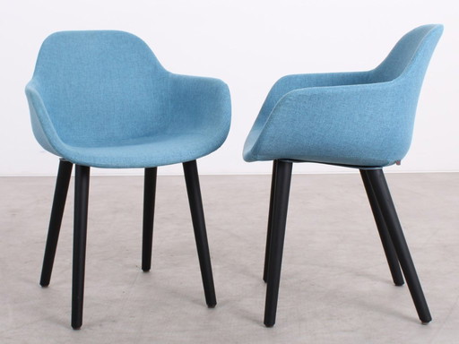 6x Crassevig Pola Round P/4W chair blue