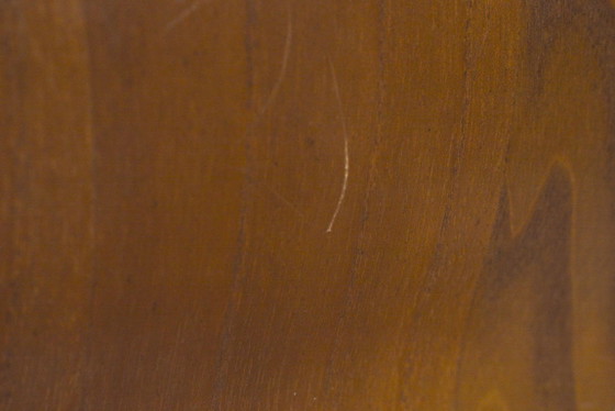 Image 1 of Chaises IKEA Gilbert en teck vintage, ensemble de 6 chaises de salle à manger empilables en contreplaqué de teck, style scandina