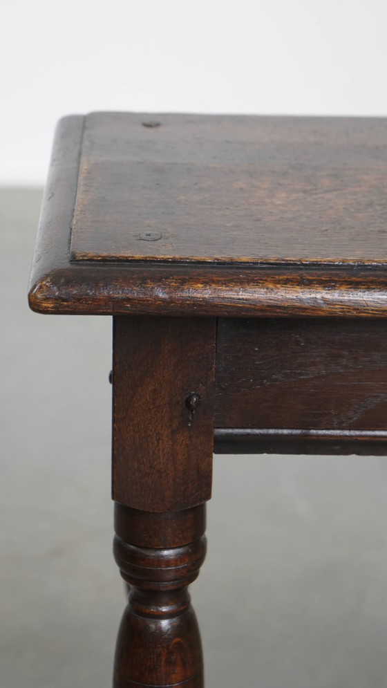 Image 1 of Antieke Engelse kruk/ joint stool/ bijzettafeltje uit de 18e eeuw 