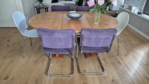 Hoogwaardige Team 7 Uitschuifbare Eettafel – Massief elzenhout