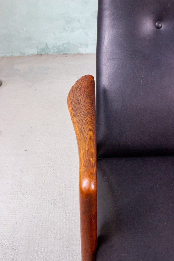 Image 1 of Fauteuil vintage Yngve Ekström, style Easy Chair, en chêne, milieu du siècle, années 60