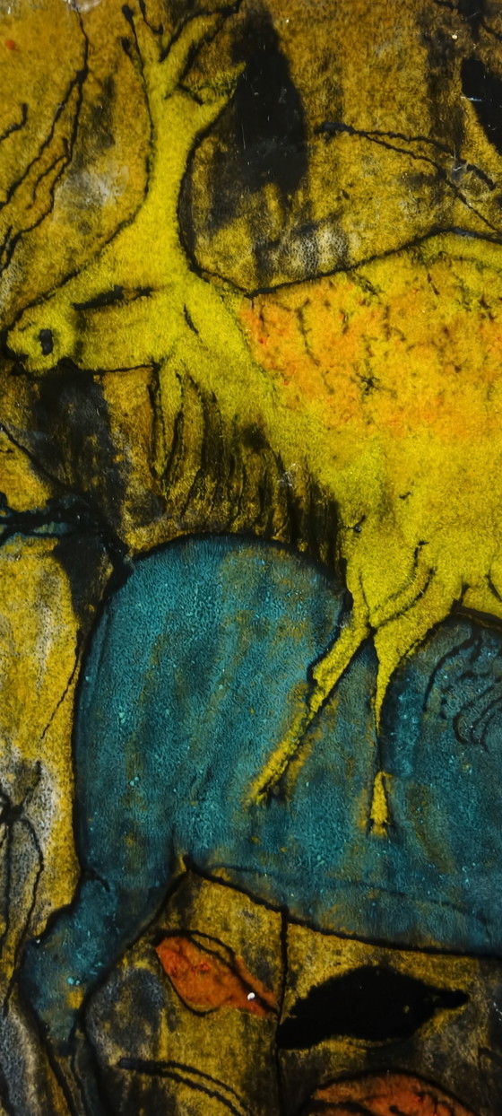 Elio Schiavon – Placca murale in ceramica italiana di metà secolo – Motivo animale – Firmata (photo 4 of 6)
